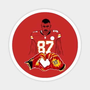 Travis KELCE 87 heart celebration Magnet